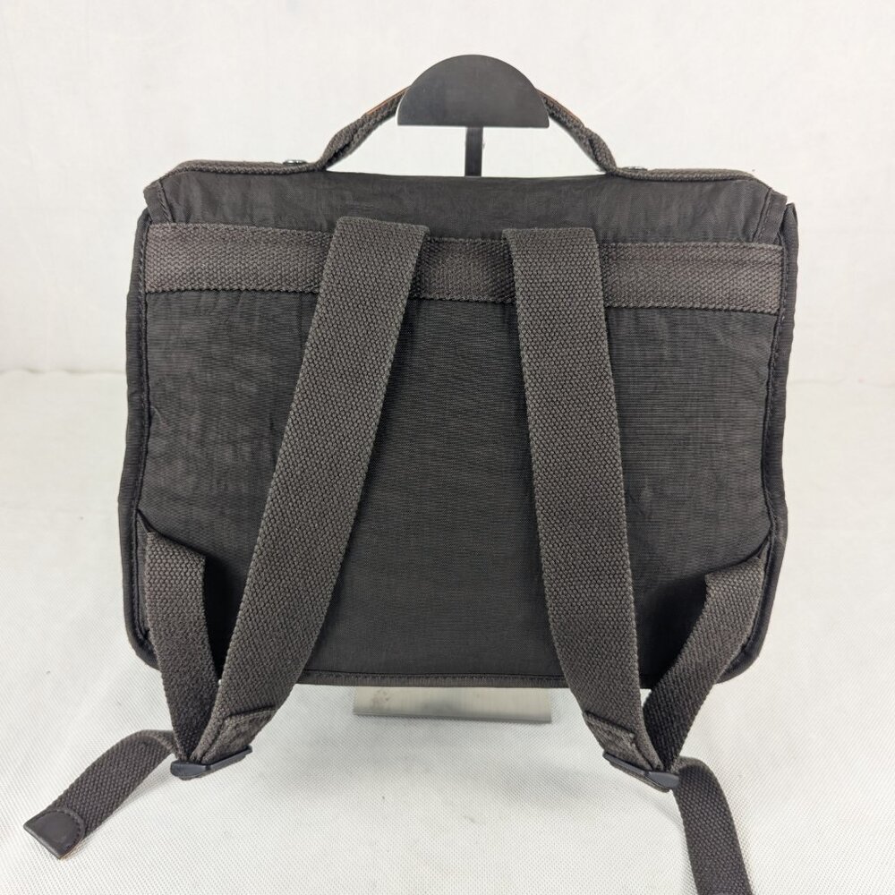 Kipling Brown Backpack - Classic Nylon Bag - Used - Buy Now - Ships Fast - Picture 2 of 13